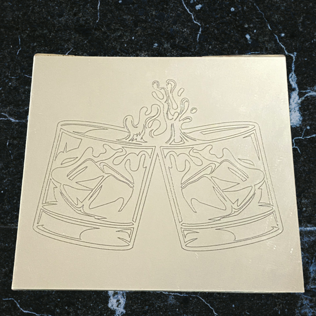 Customized Engraved Glass Coaster, Set of 4