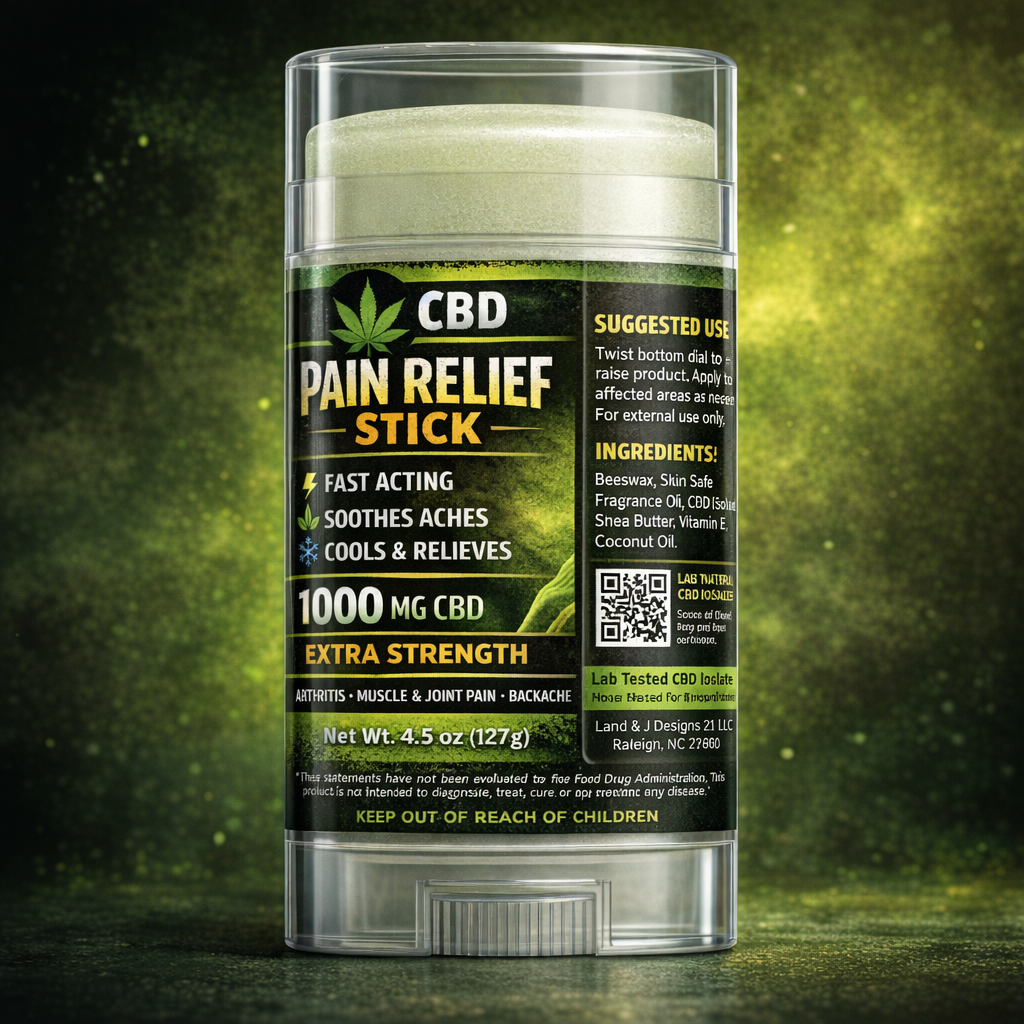 CBD Infused Pain Relief Stick – Extra Strength 1000 MG (THC-Free) – 4.5 oz