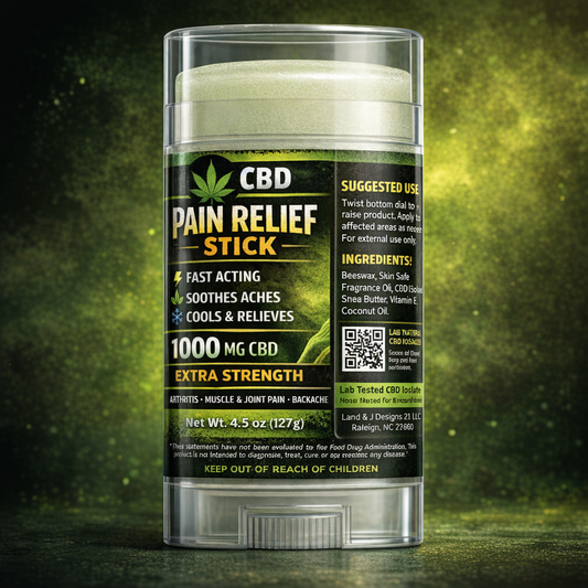 CBD Infused Pain Relief Stick – Extra Strength 1000 MG (THC-Free) – 4.5 oz
