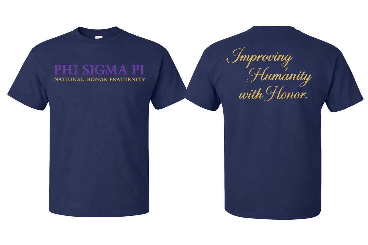 Phi Sigma Pi Woodmark & Motto Signature Tee  Affinity-Approved | Greek & Signature Tees | By L and J Designs 21 LLC