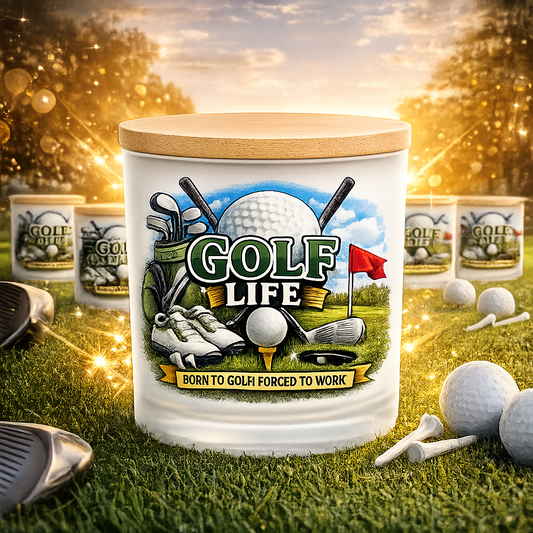 Personalized Golf Candle | Custom Golf Gift | 10 oz Soy Candle | Golf Lover Gift