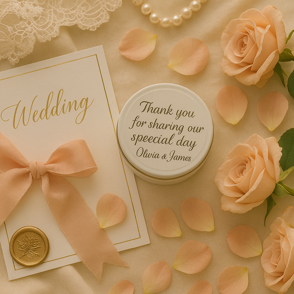 Custom Wedding Favor Candle - 4 oz Tin (Set of 12+)